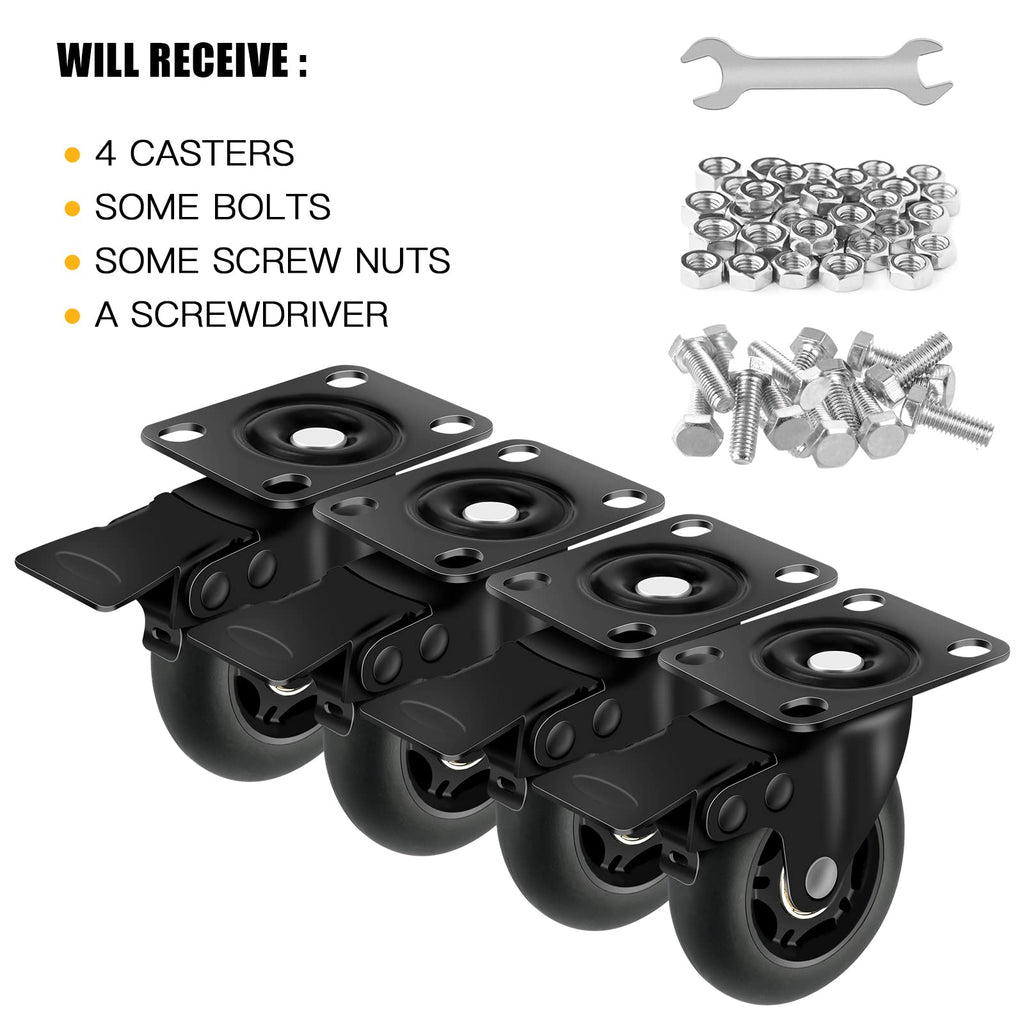 3” Lock Casters Set of 4 Heavy Duty K843392