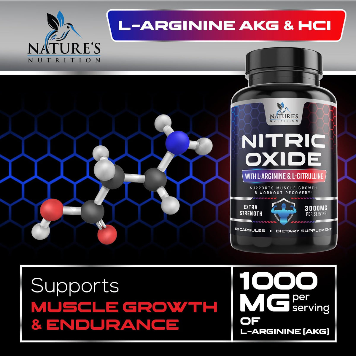 Nitric Oxide Booster 60 Capsules U5531