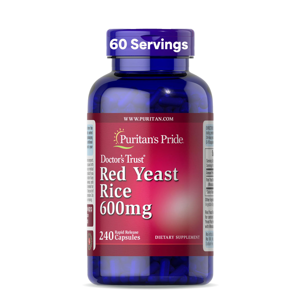 Red Yeast Rice 600mg 240 Capsules Q435081