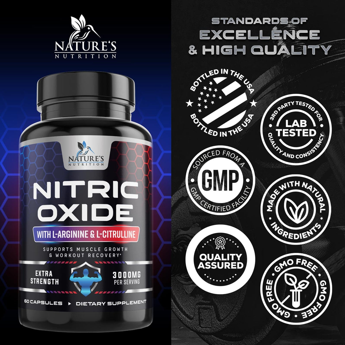 Nitric Oxide Booster 60 Capsules U5531