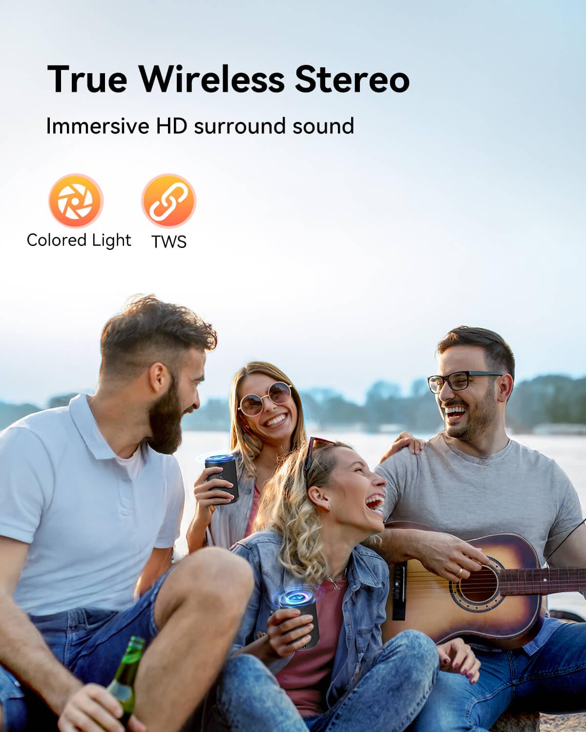 Portable Bluetooth Speaker with Lights E724681