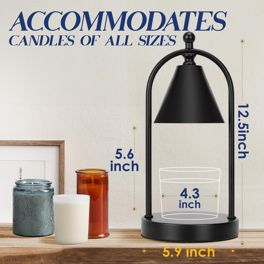 Black Candle Warmer Lamp with Timer F9590