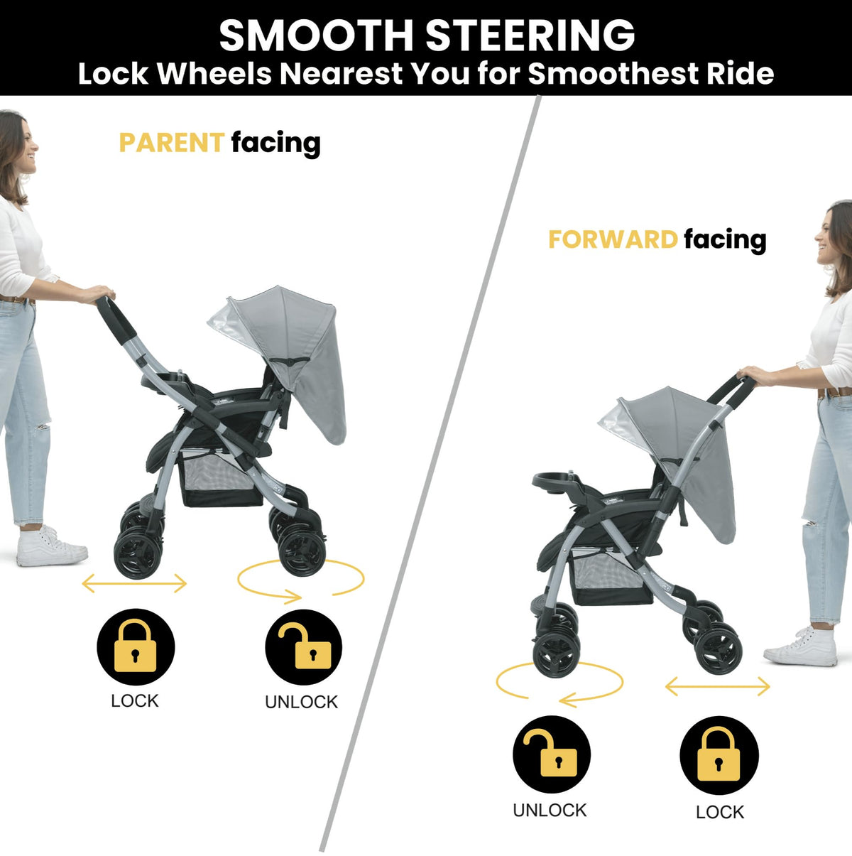 Grey Tweed Stroller N381