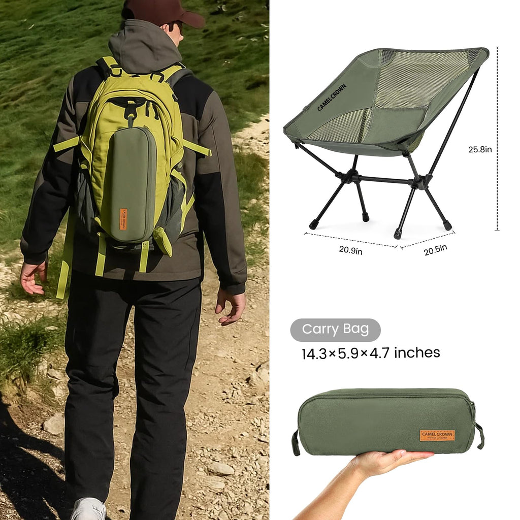 Portable Lightweight Compact Folding Mesh Camping Chair 2 Pack L978112