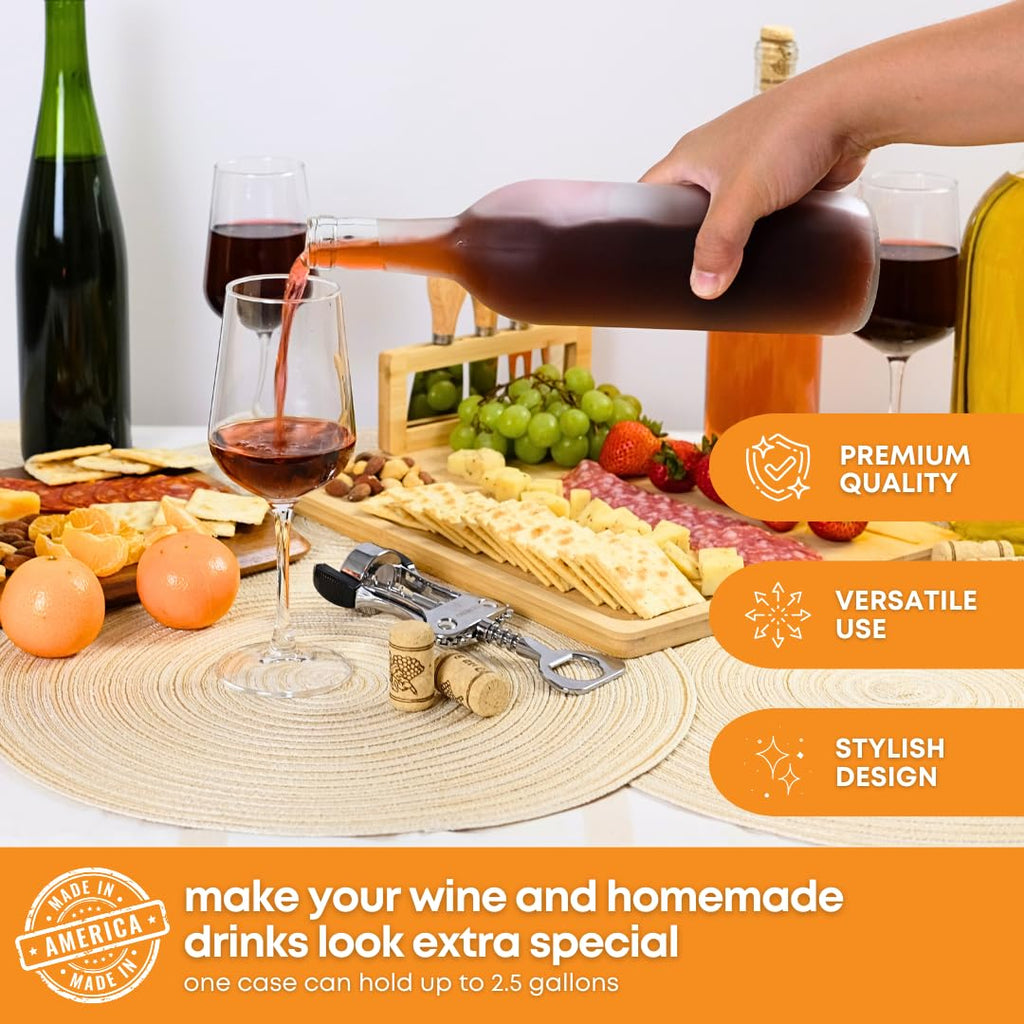 750ml Glass Bottle With Cork 6-Pack K39839