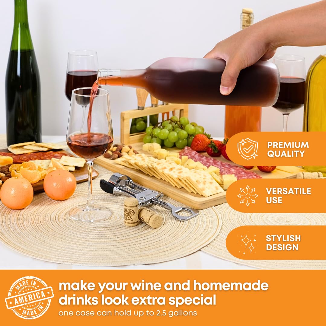 750ml Glass Bottle With Cork 6-Pack K39839