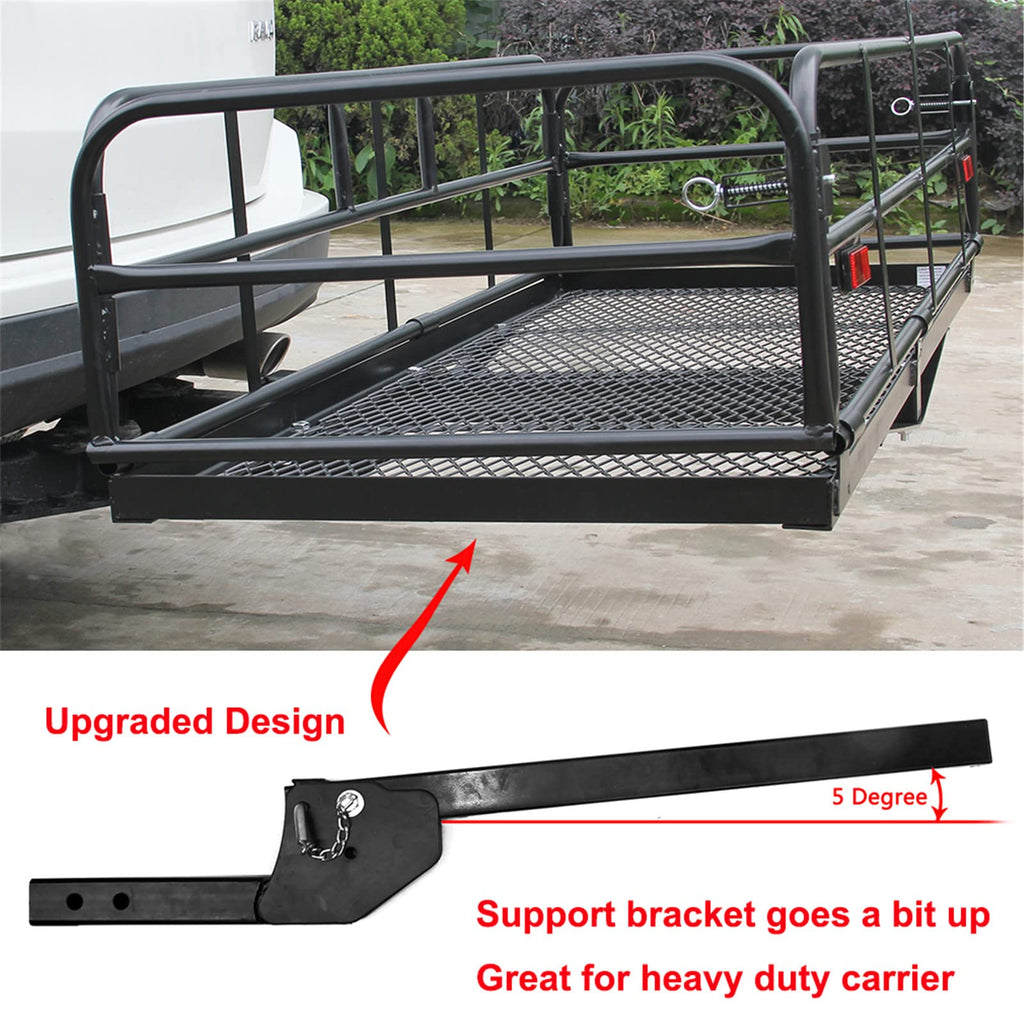 Heavy Duty Folding Hitch Mount Cargo Carrier 60" x 24" x 14.4" G93931