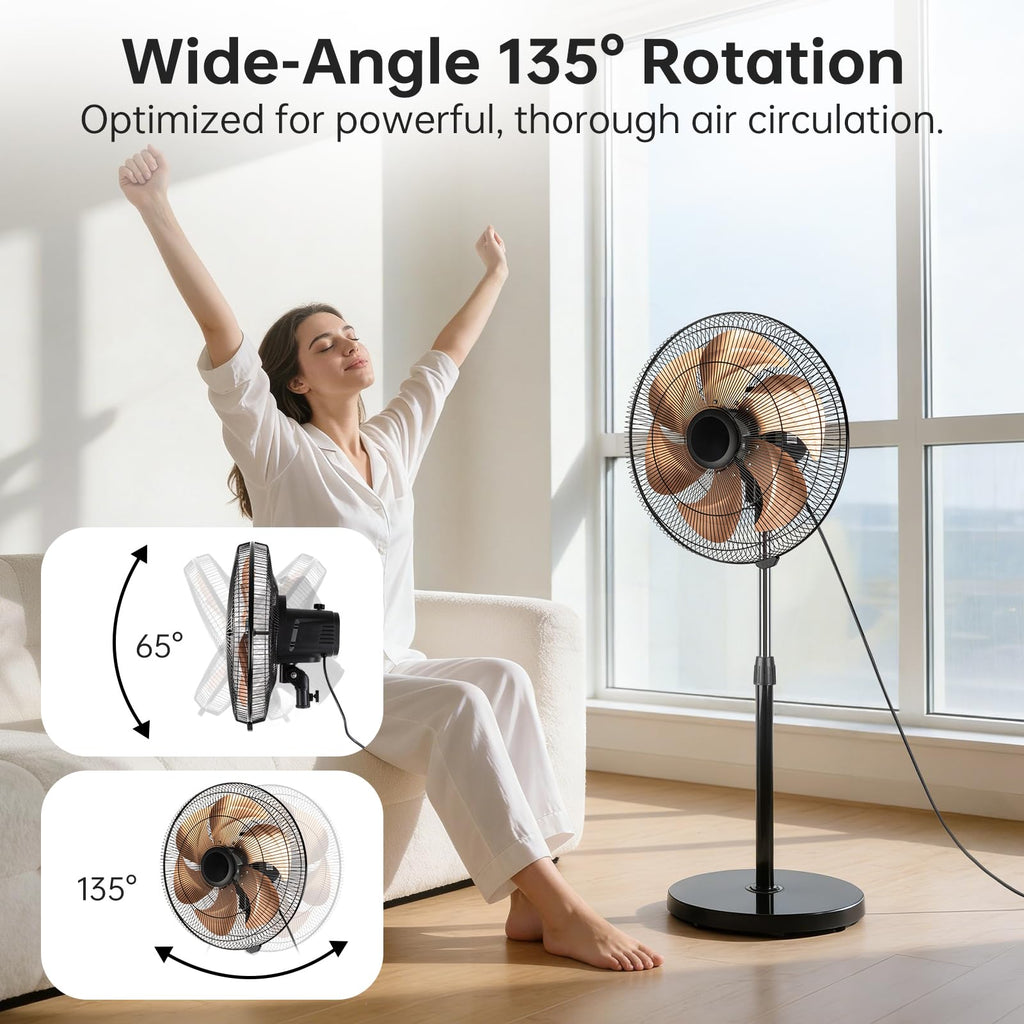 18 Inch Oscillating Metal Stand Fan A6505