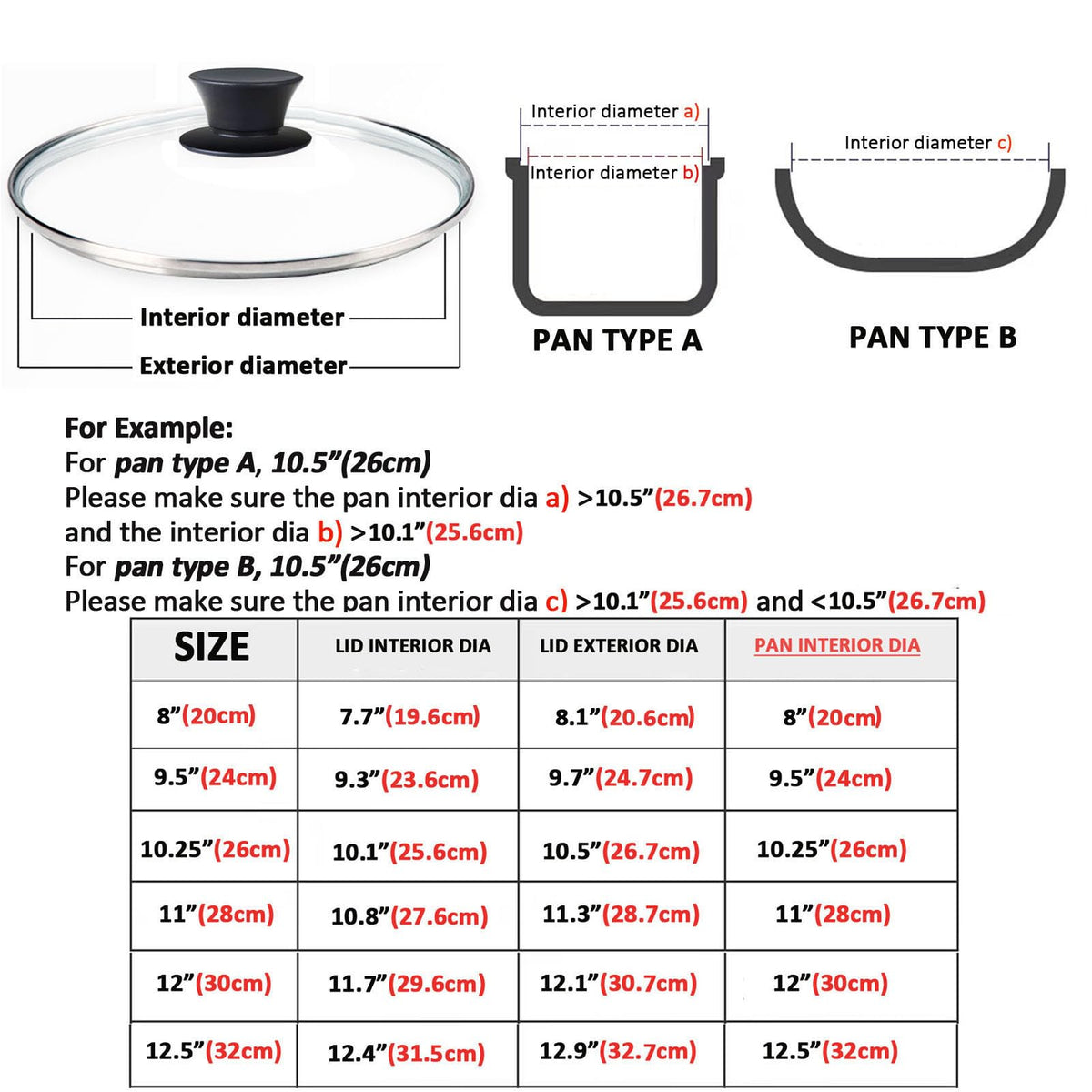 Tempered Glass Lid with Heat Resistant Handle 10.25 In U391