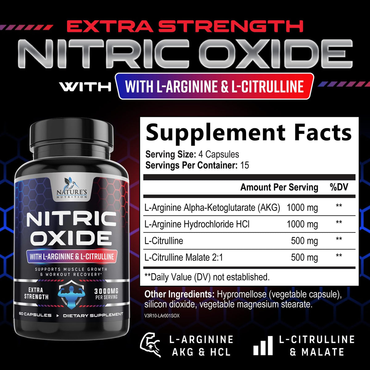 Nitric Oxide Booster 60 Capsules U5531