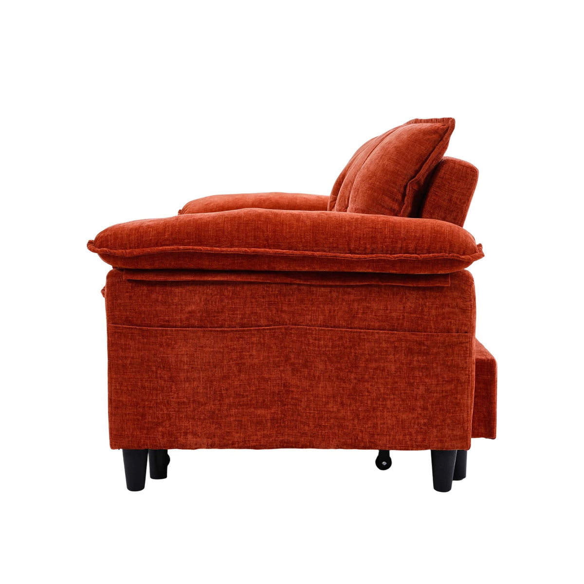 Orange Velvet Sleeper Sofa N4284