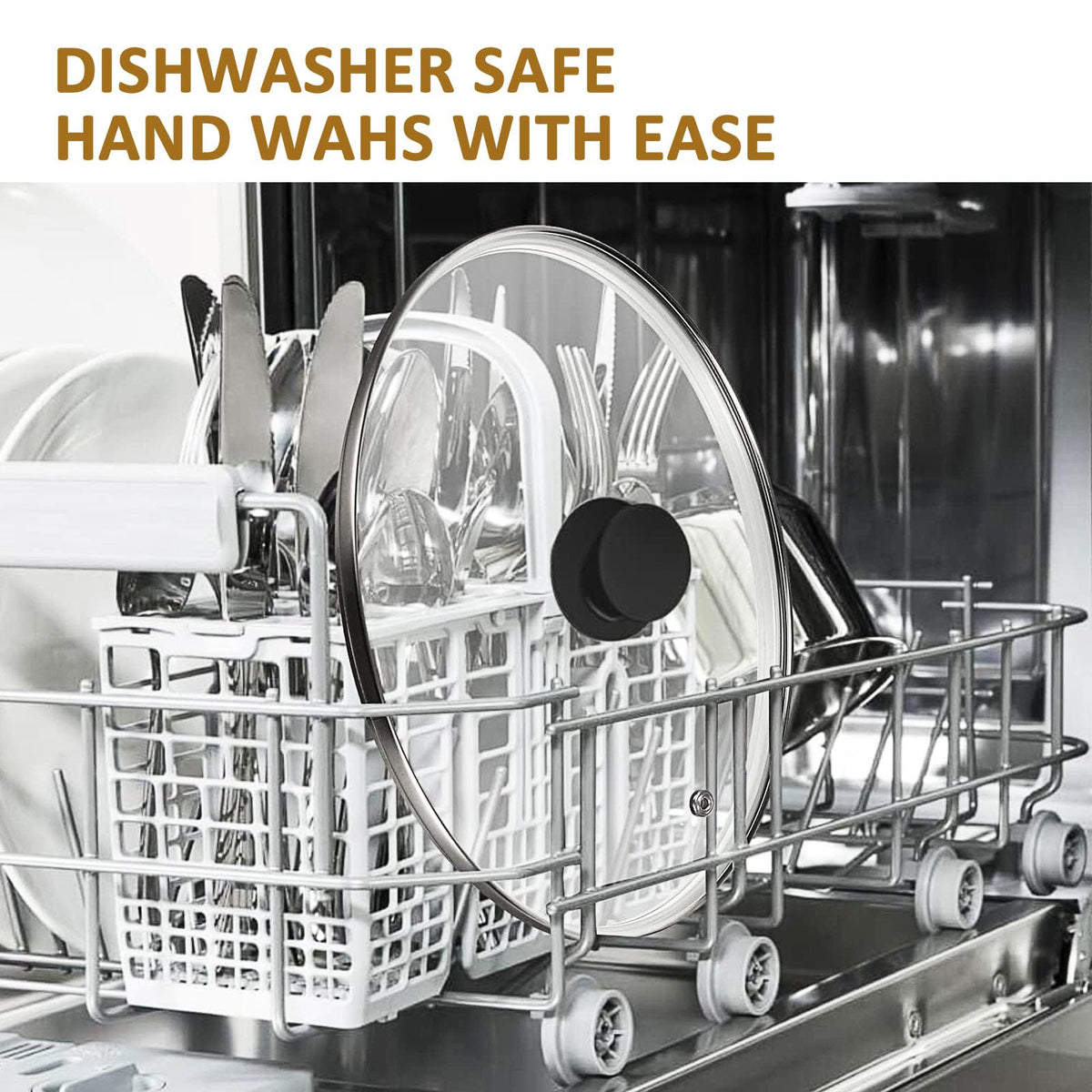 Tempered Glass Lid with Heat Resistant Handle 10.25 In U391