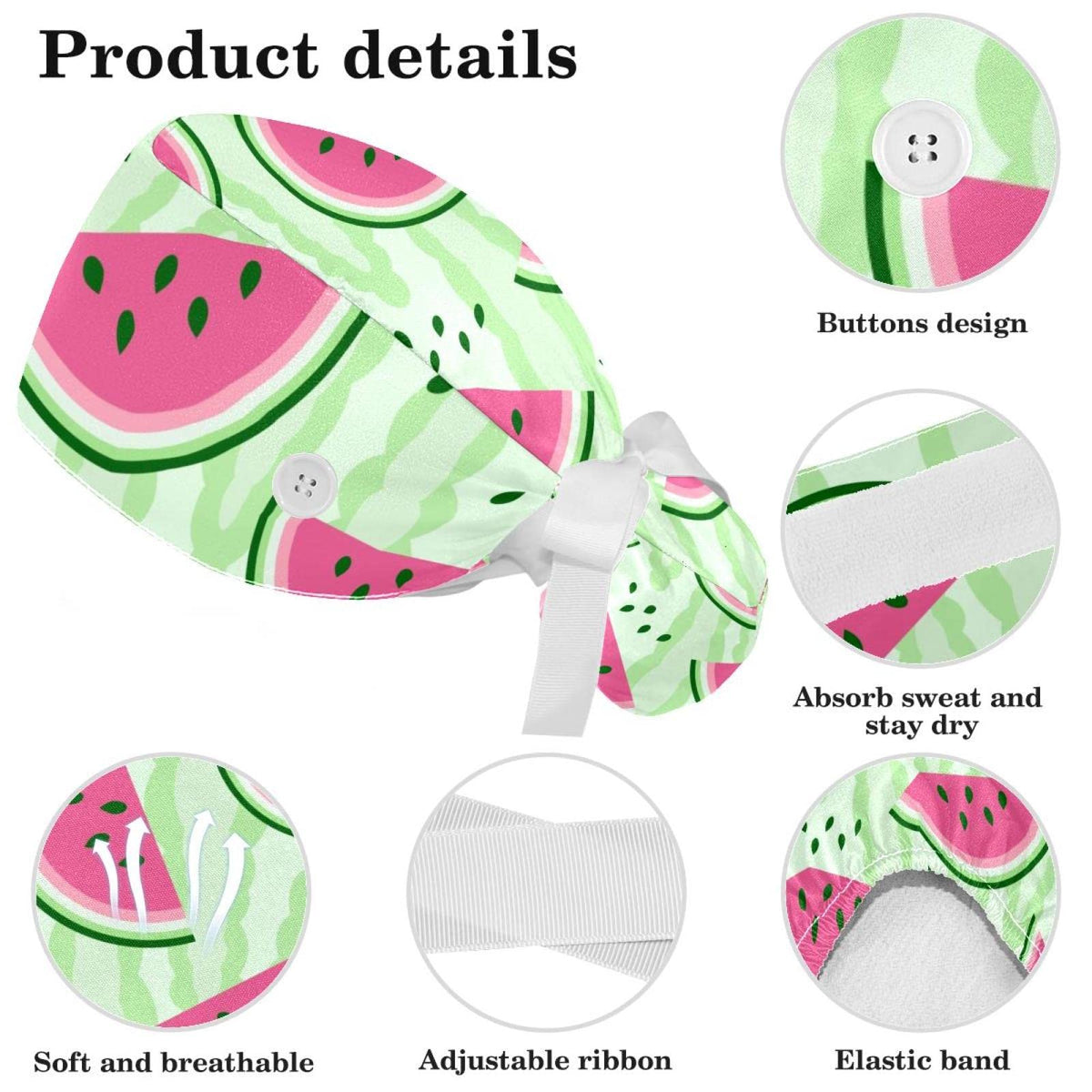 Pink Strawberry Pattern Working Cap with Bow G929442