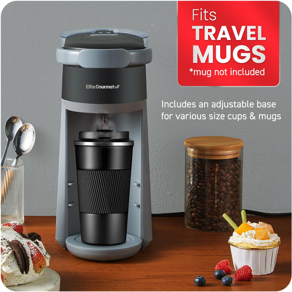 2-in-1 Capsule Coffee Maker, K-Cup & Grounds, Black S896229