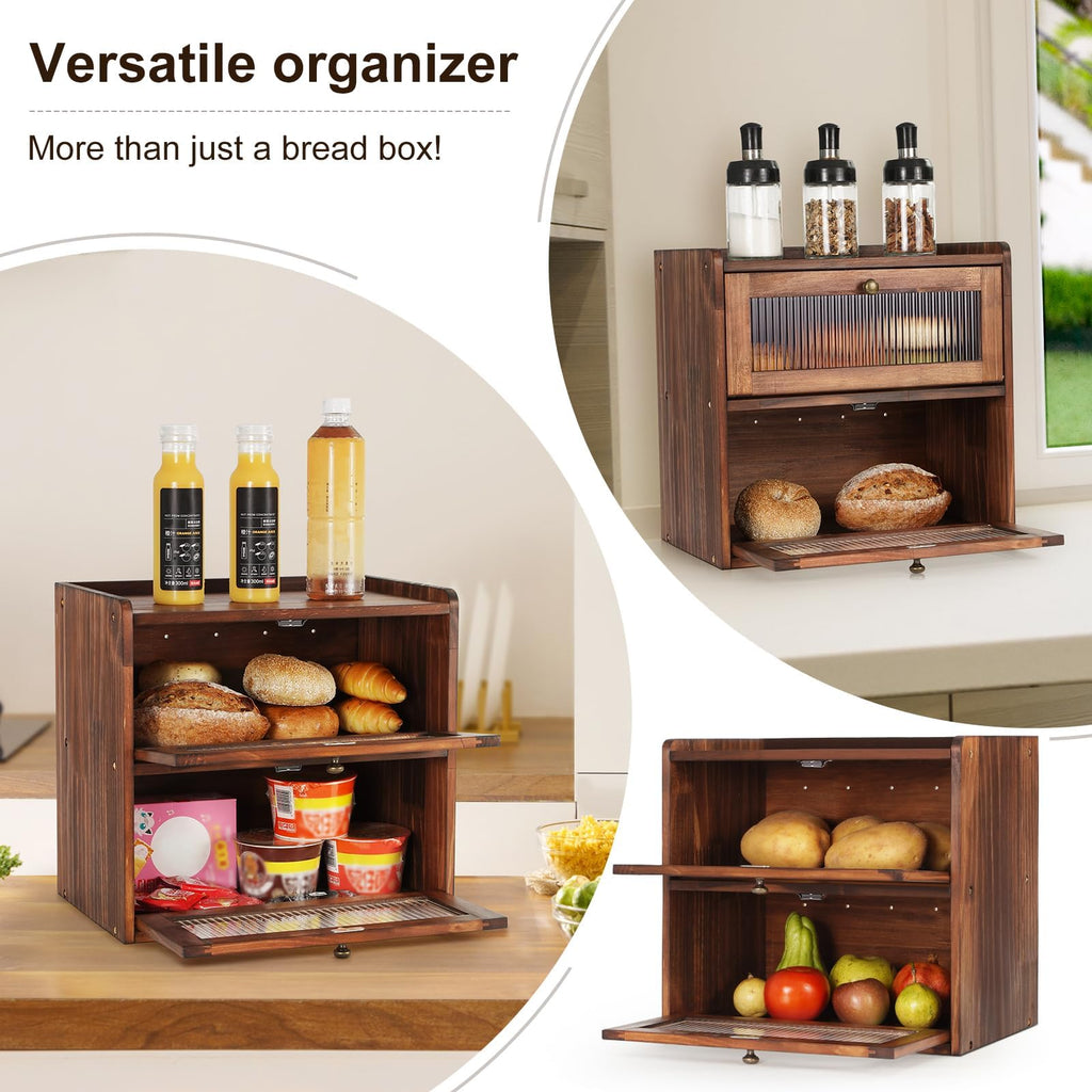 Large Wooden Bread Box C3303