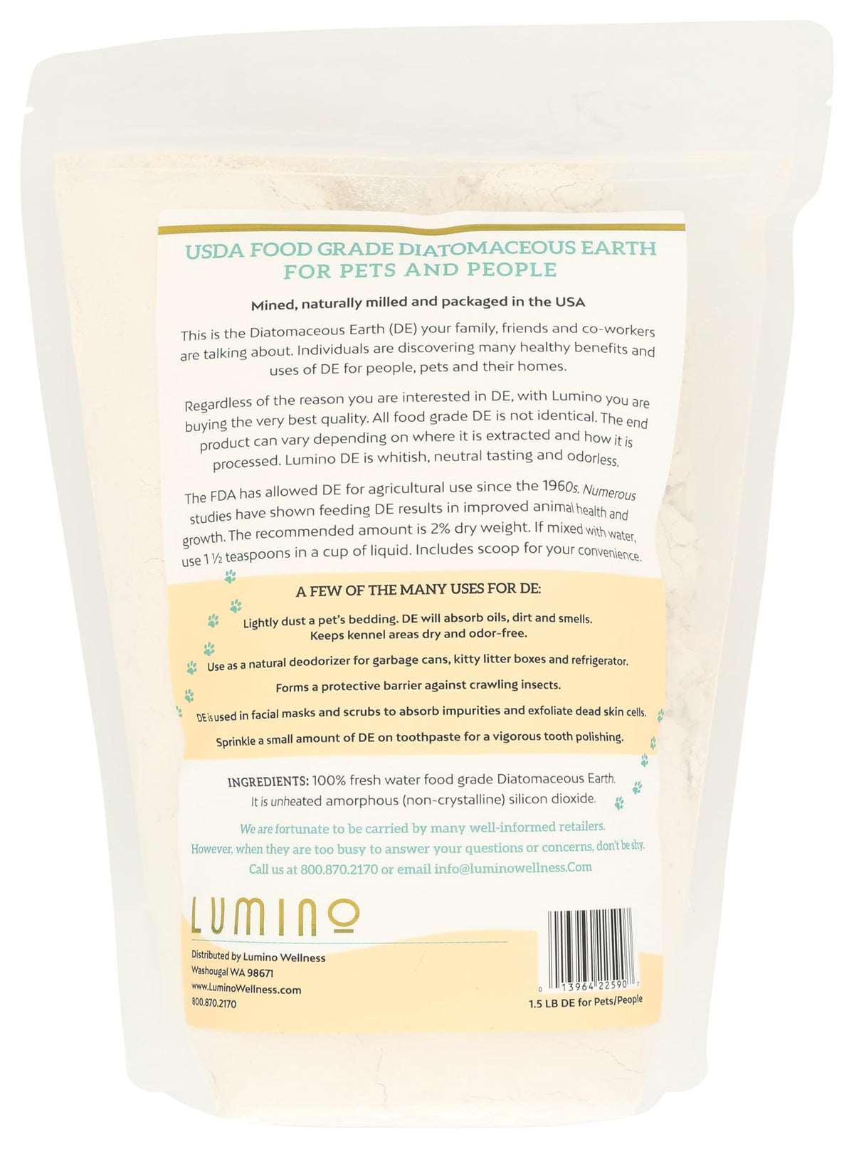 Food Grade Diatomaceous Earth 1.5lb J393269