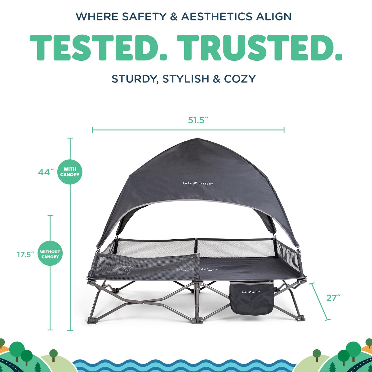 Portable Cot Grey W62414