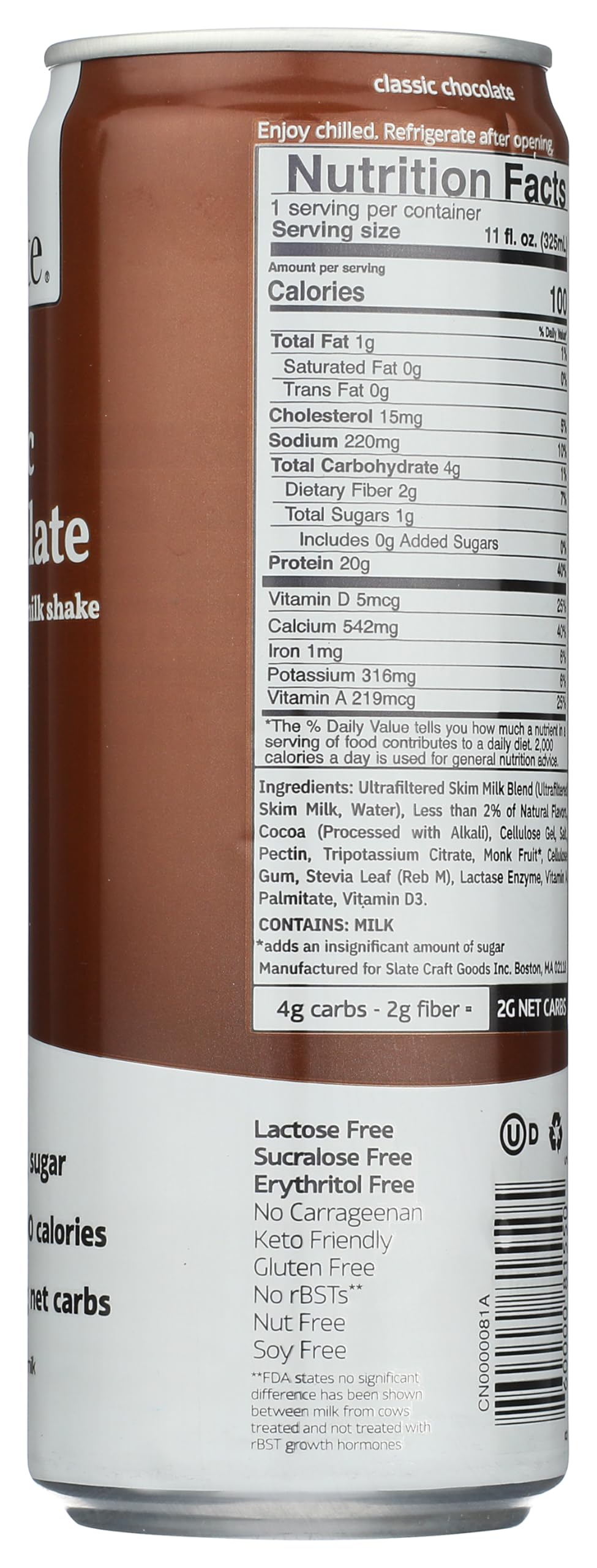 High Protein Chocolate Milk Shake 11 Fl Oz W5248