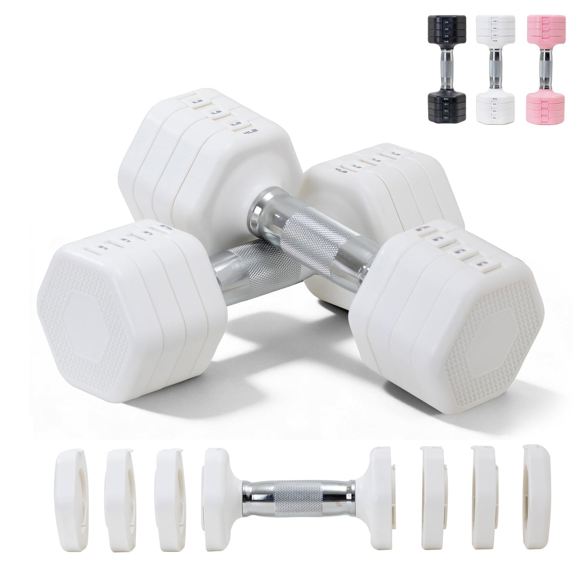 Adjustable Dumbbell Set of 2 Total 20 Lbs L98324