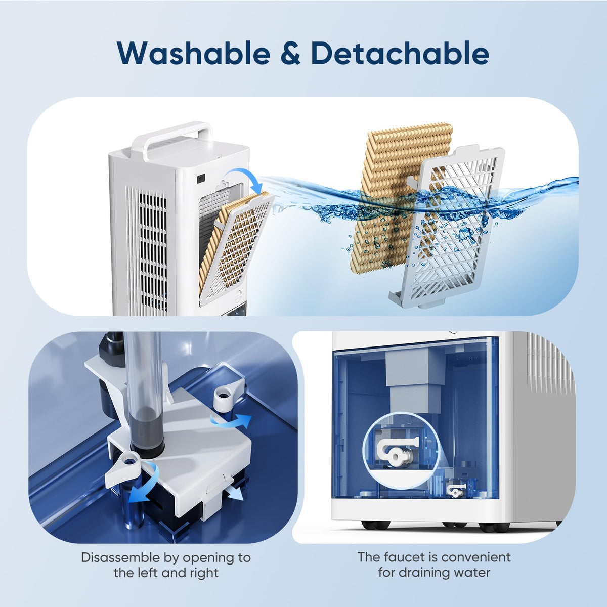 Portable 4-IN-1 Evaporative Air Cooler 3-Gal W932853