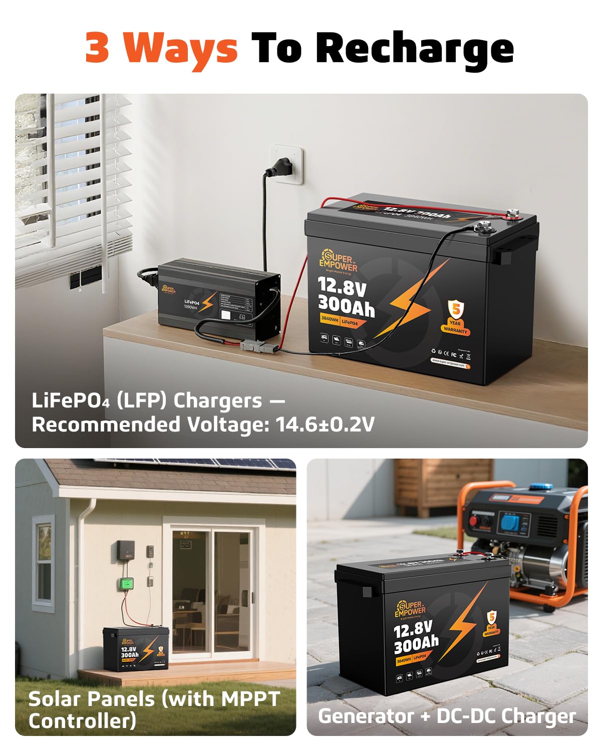 12V 300Ah LiFePO4 Lithium Battery W232