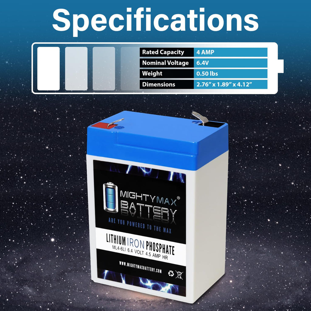 6V 4.5AH Lithium Replacement Battery F788