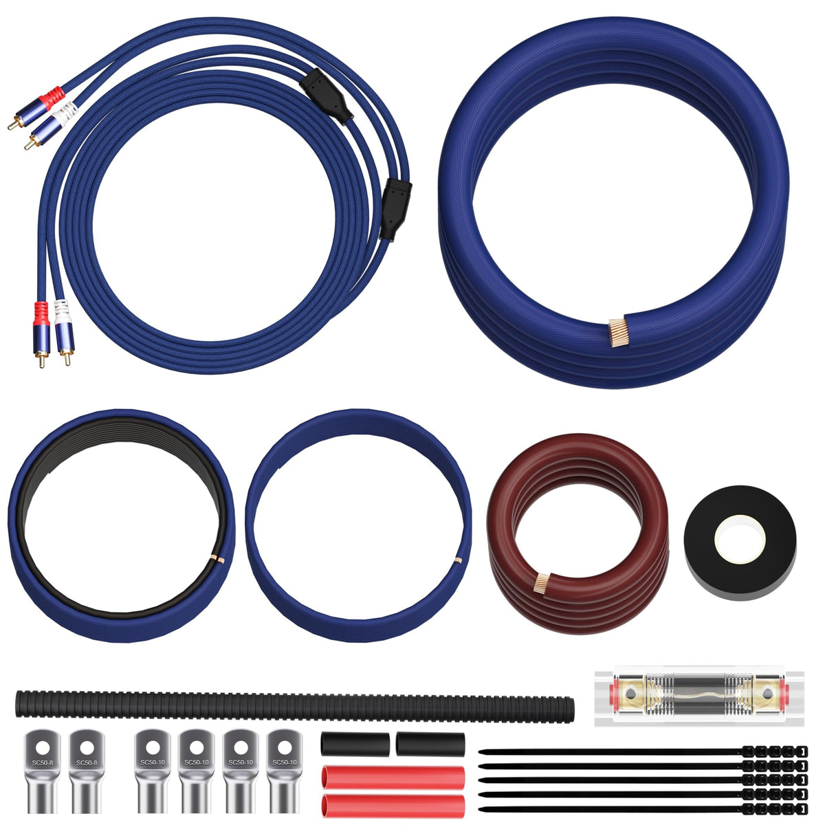 1/0 Gauge Amp Wiring Kit with Fuse Holder H489223