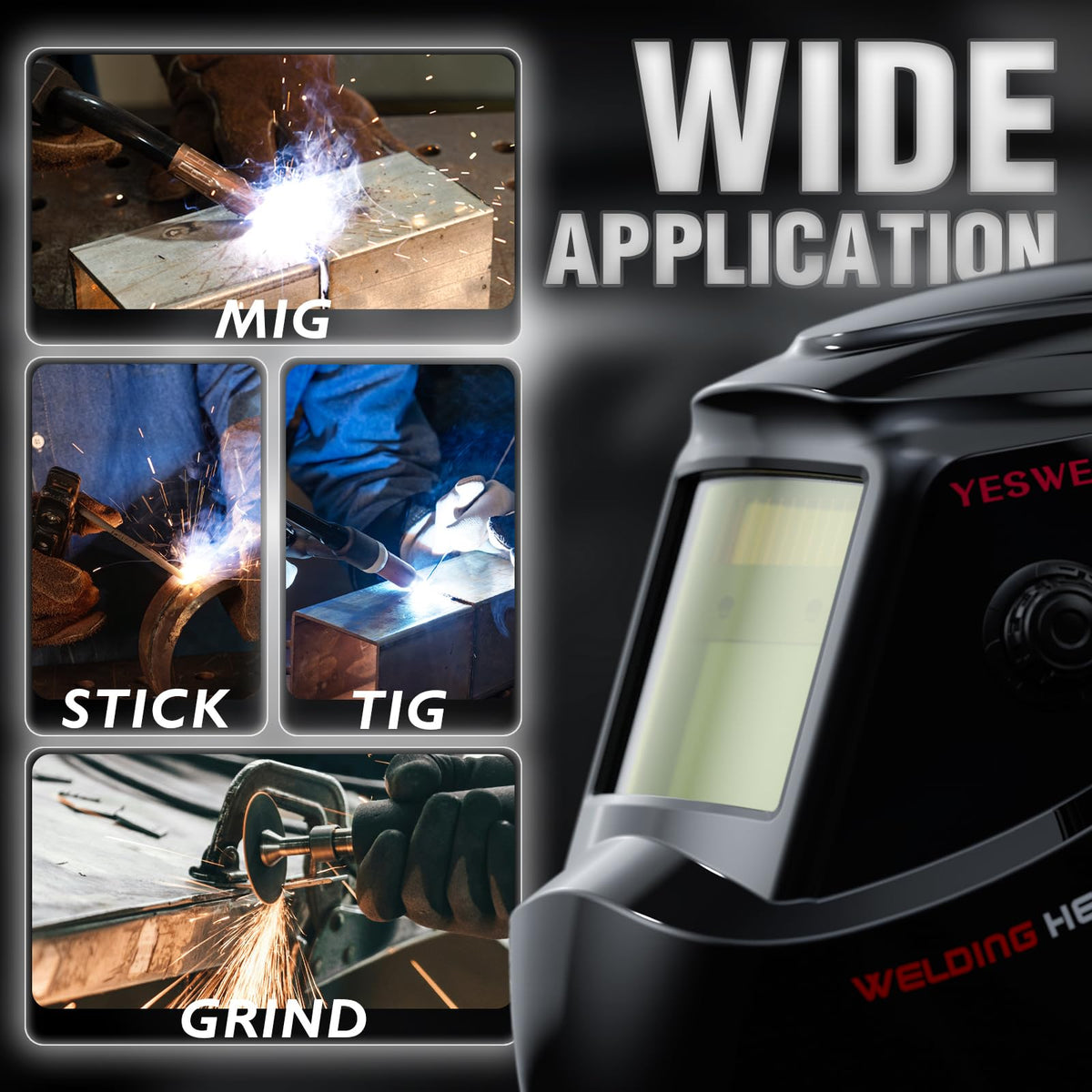 Auto Darkening Welding Helmet True Color A1670