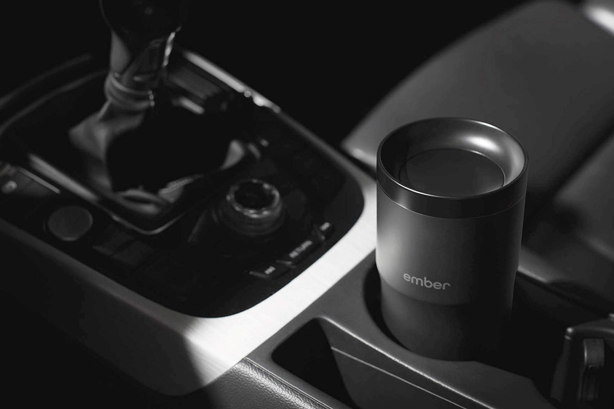 Black 12 Ounce Temperature Control Travel Mug U408