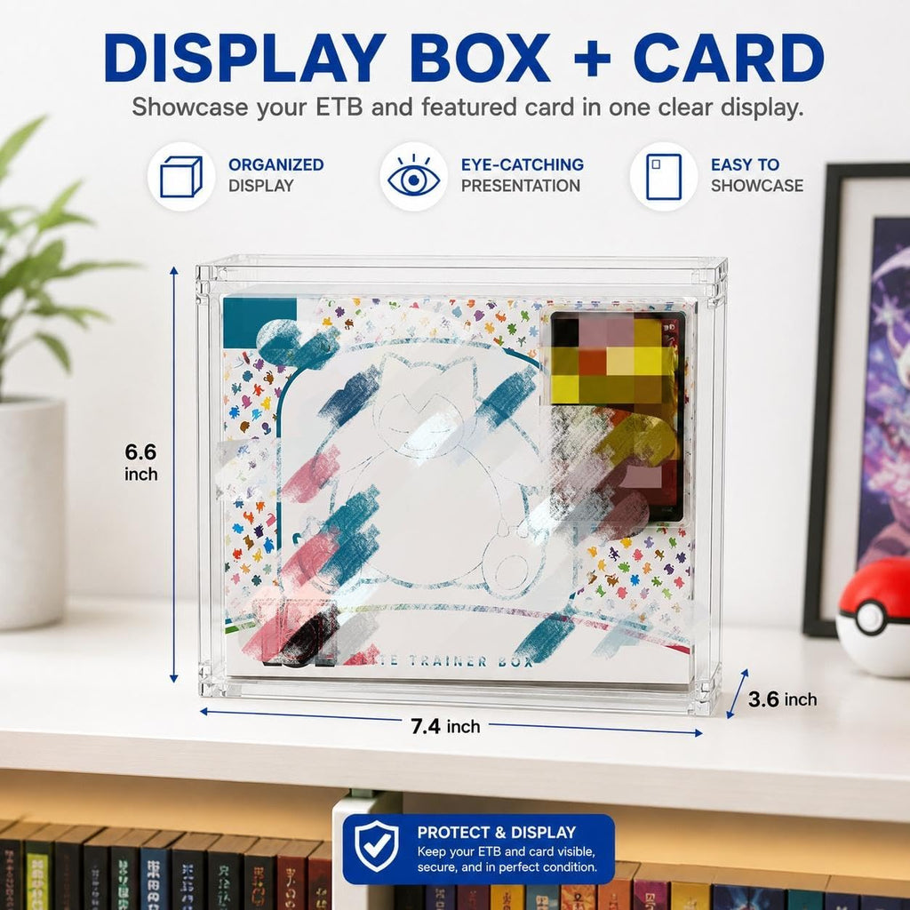 Display Case Stackable 2 Pack 5mm Acrylic Magnetic Lid UV Protection X353