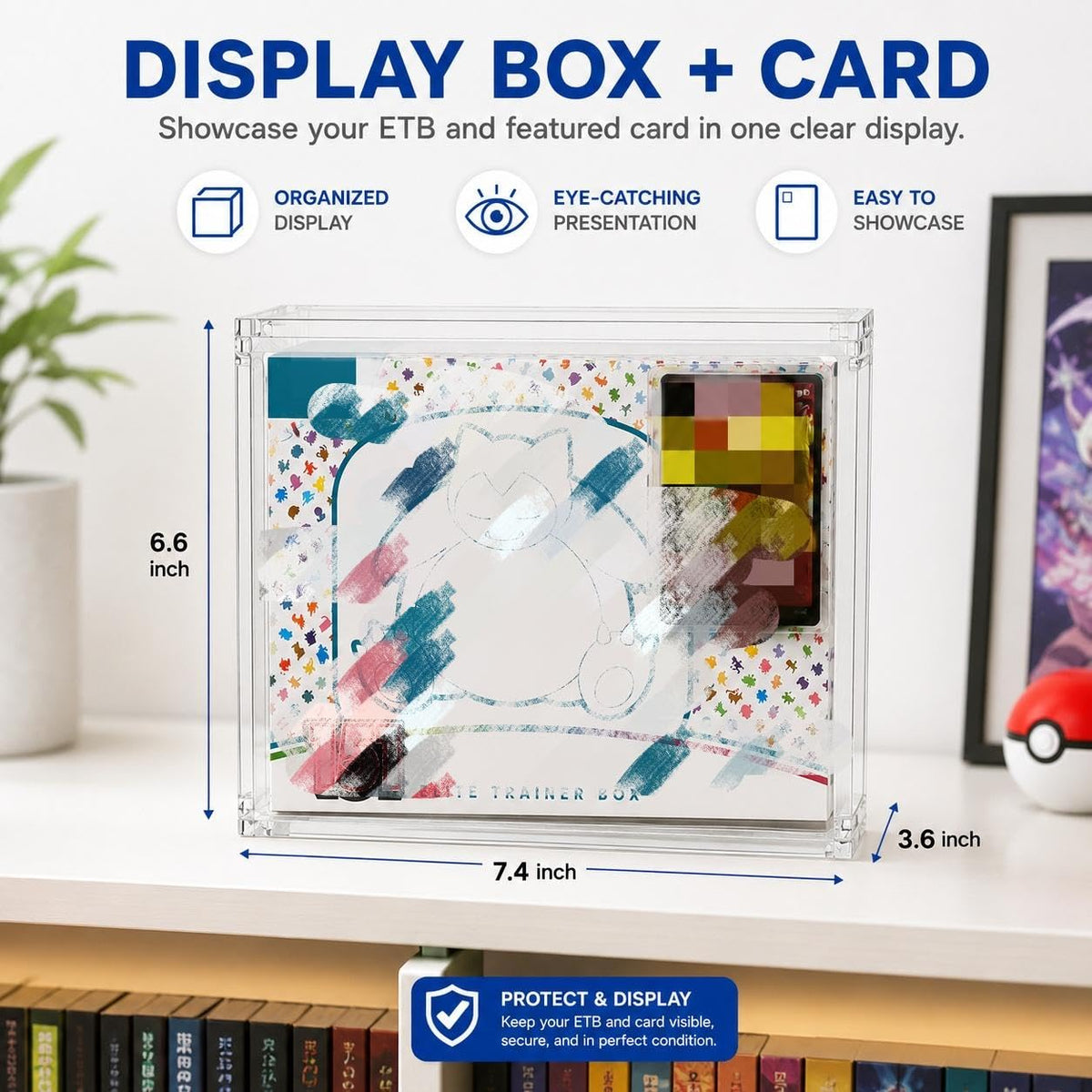 Display Case Stackable 2 Pack 5mm Acrylic Magnetic Lid UV Protection X353