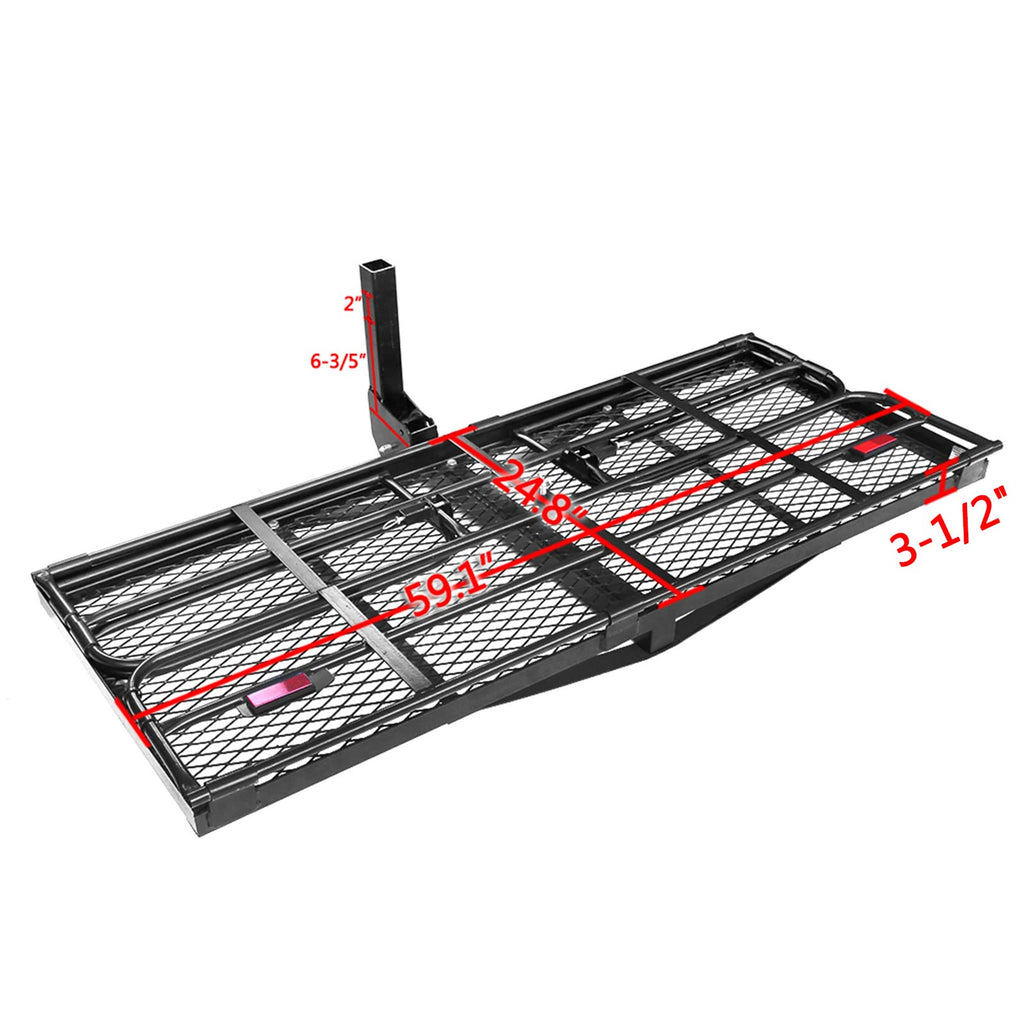 Heavy Duty Folding Hitch Mount Cargo Carrier 60" x 24" x 14.4" G93931