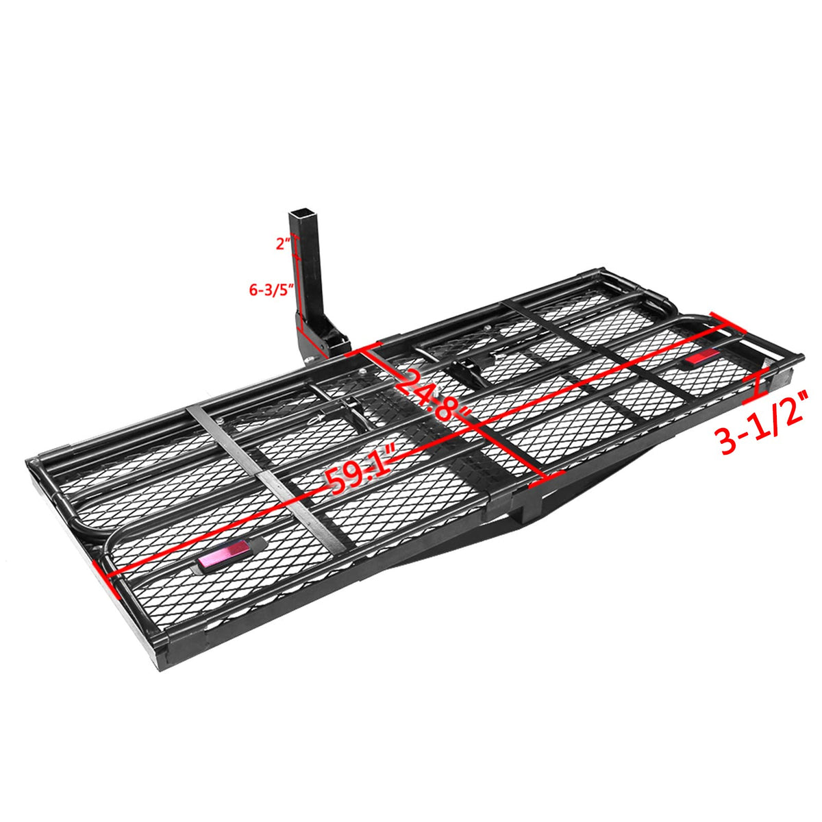 Heavy Duty Folding Hitch Mount Cargo Carrier 60" x 24" x 14.4" G93931