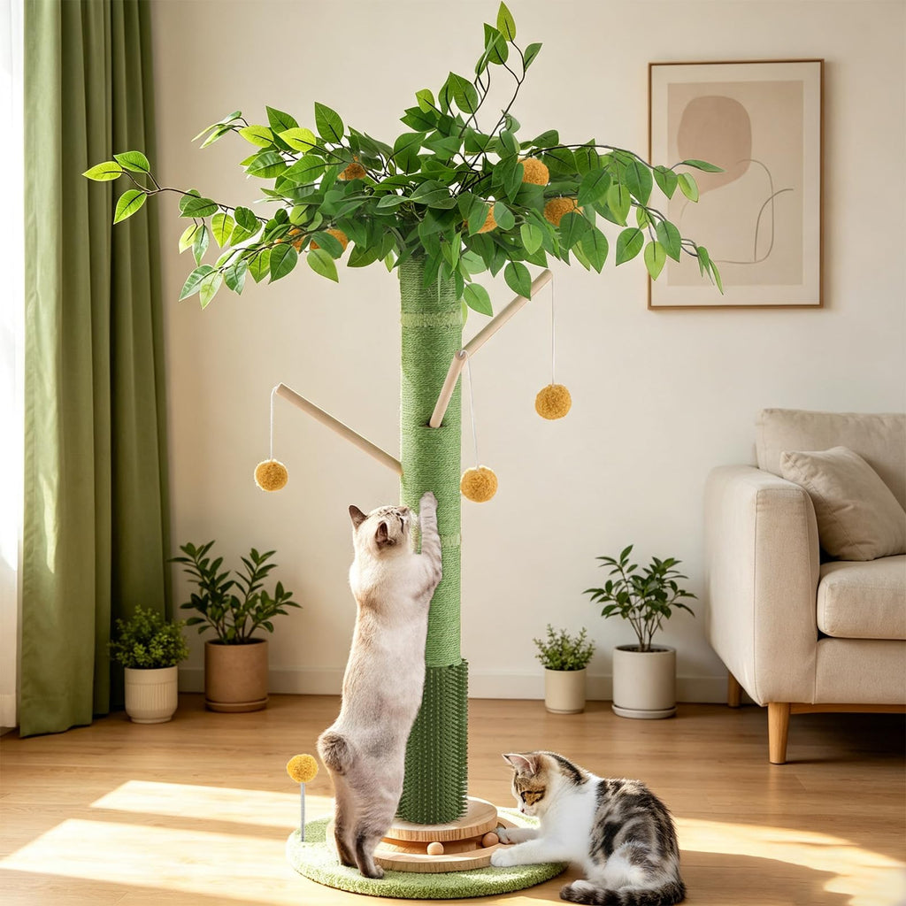 46" Tall Natural Sisal Cat Scratching Post R2018