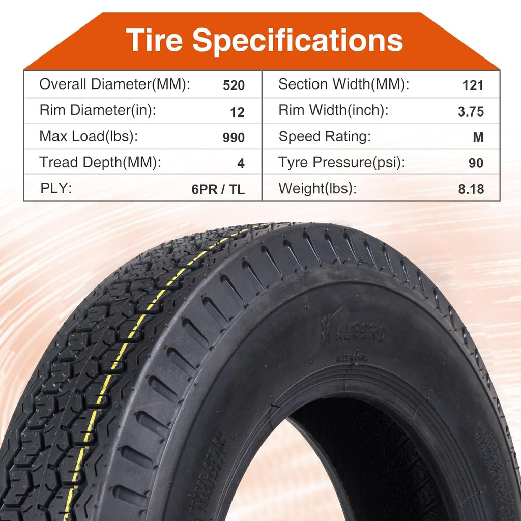 12 Trailer Tires Set of 2 A235