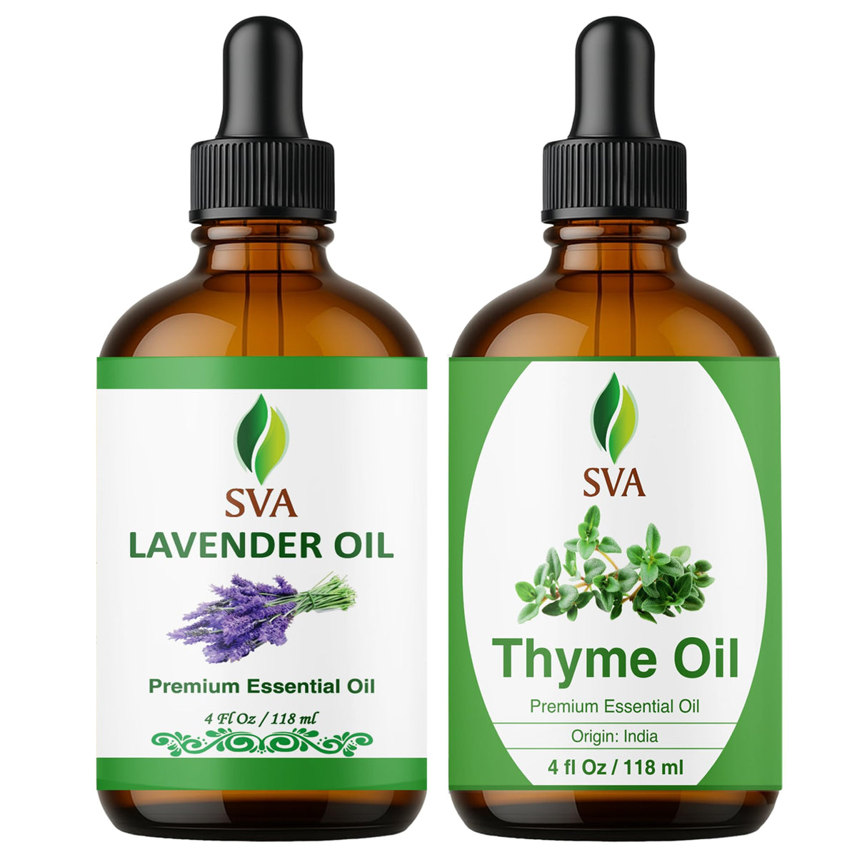 Lavender Duo Combo Glass Bottles with Droppers 4 Fl oz Y646523