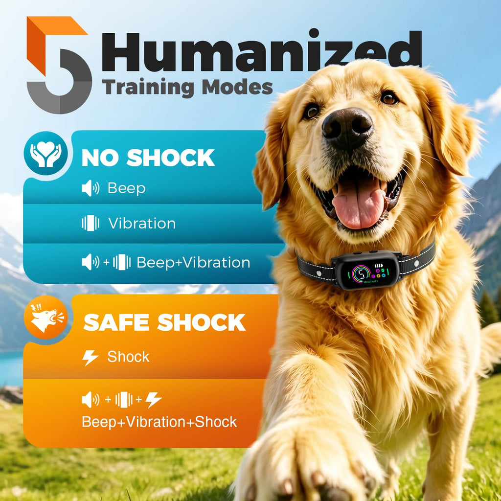 2 Pack Bark Collar with 5 Modes B196923
