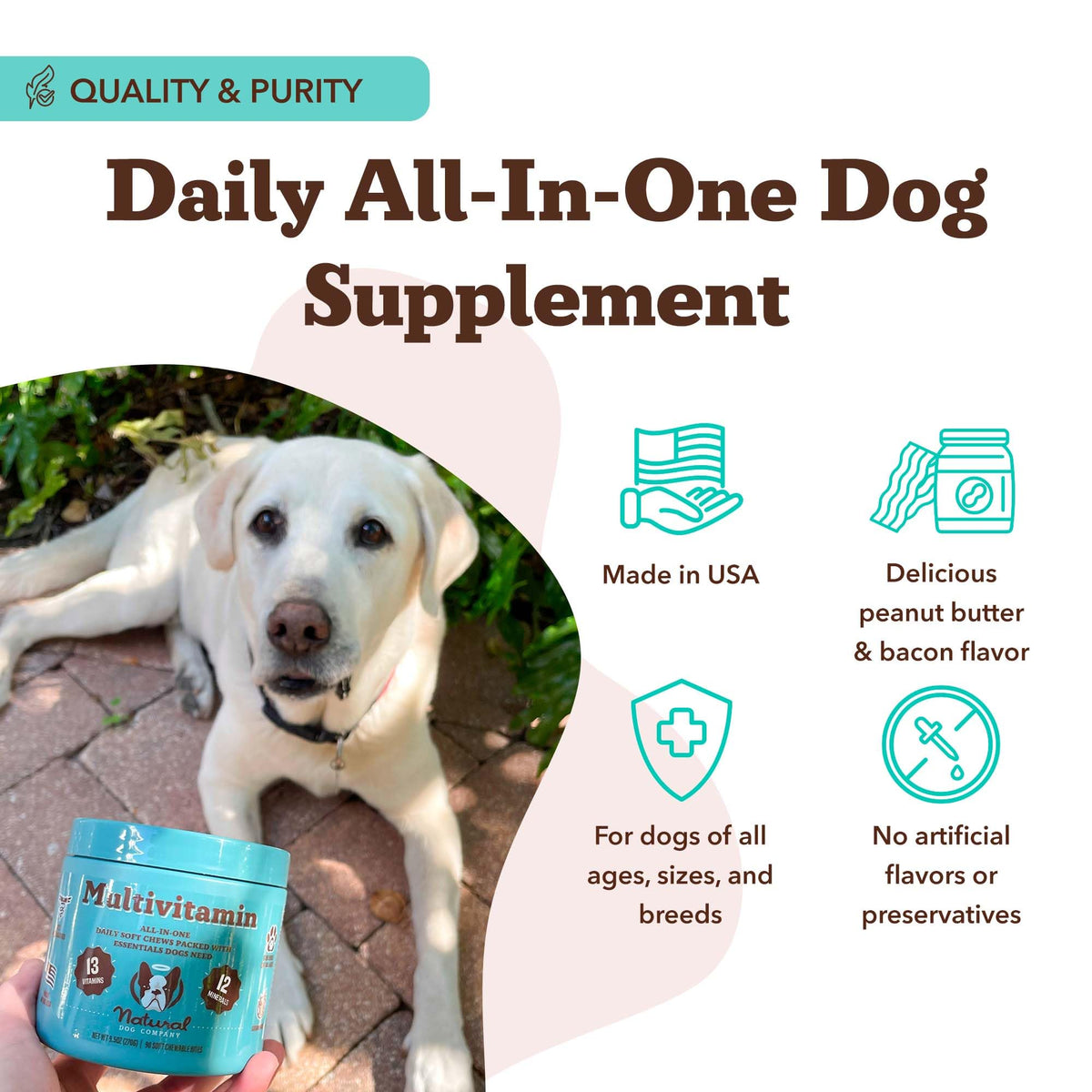 25-in-1 Multivitamin for Dogs 180 Count D7241