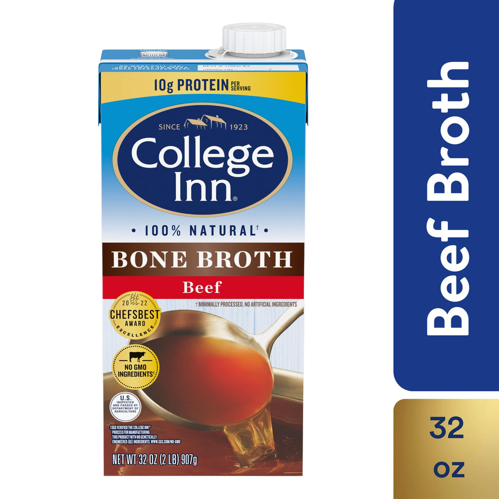 100% Natural Beef Bone Broth 32 fl Ounce Pack of 12 S587664