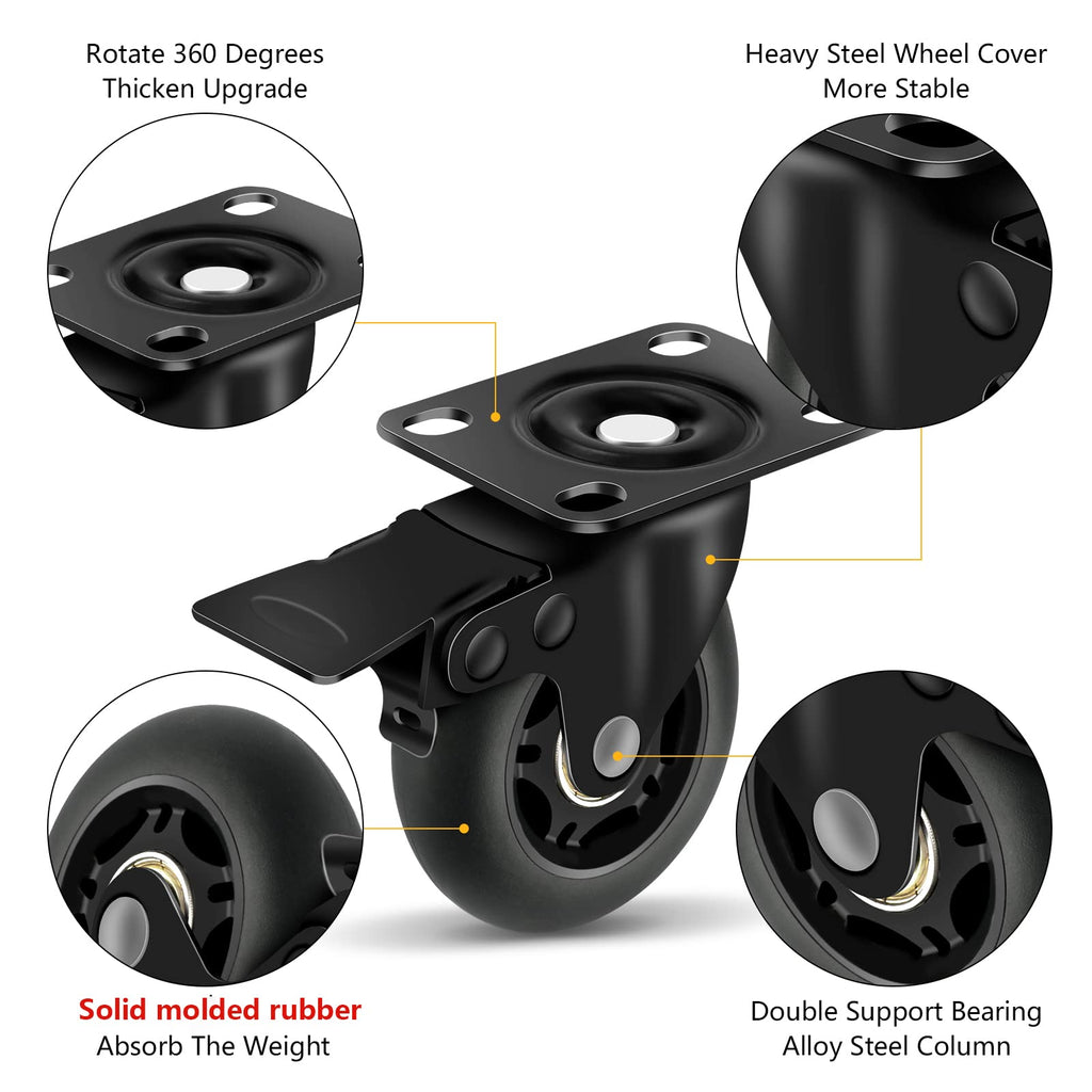 3” Lock Casters Set of 4 Heavy Duty K843392
