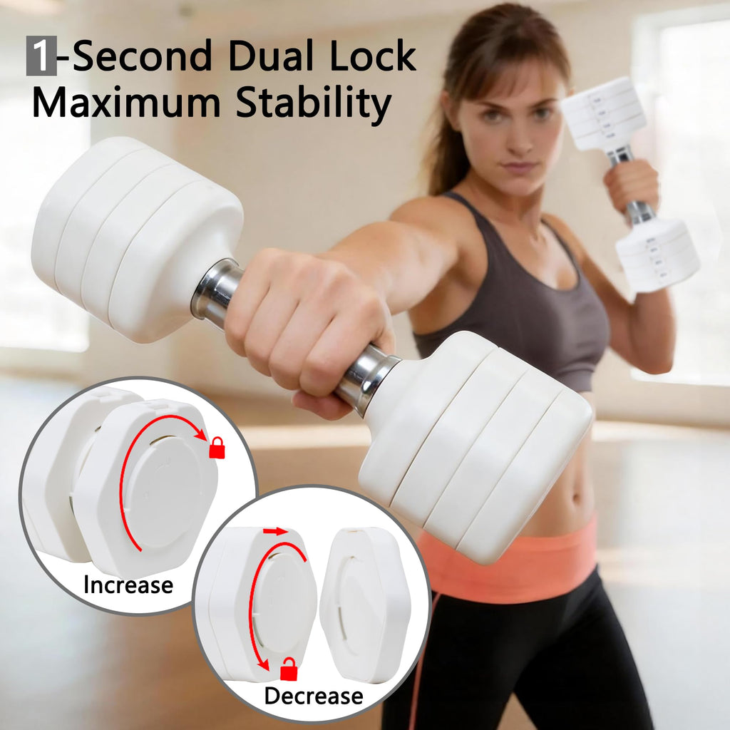 Adjustable Dumbbell Set of 2 Total 20 Lbs L98324