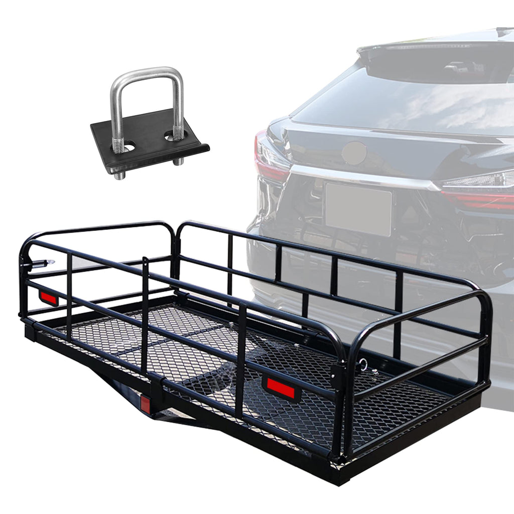 Heavy Duty Folding Hitch Mount Cargo Carrier 60" x 24" x 14.4" G93931