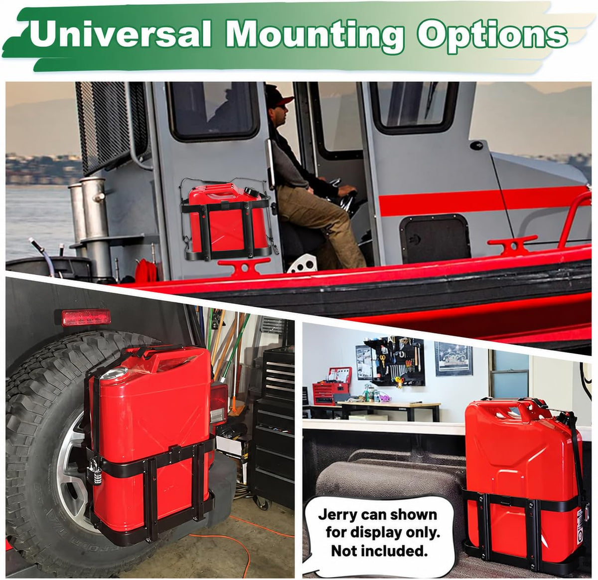 Gas Can Holder Rack with Combination Lock, 5 Gallon Y5709