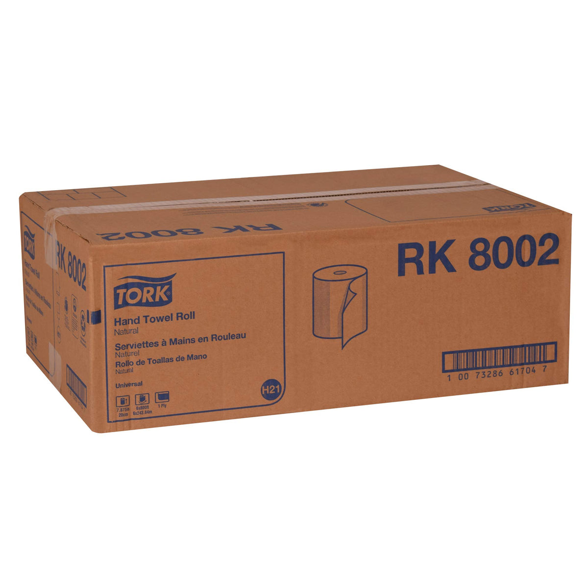 Natural Paper Hand Towel Roll, 6 Rolls x 800 Ft J686
