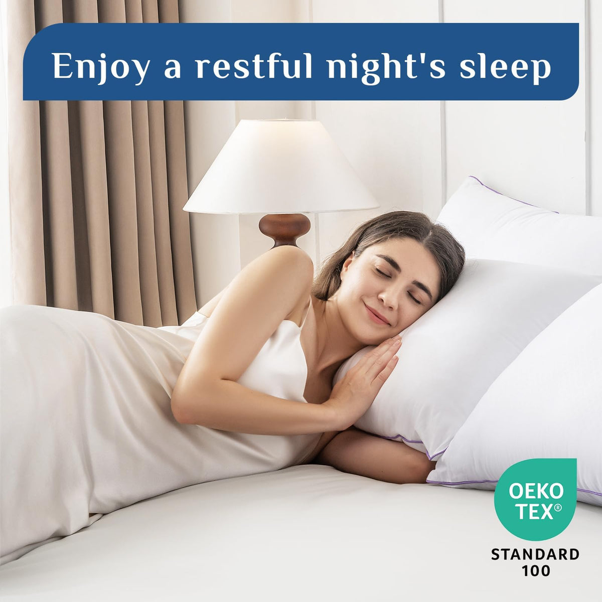 King Size Set of 2 Down Alternative Bed Pillows Z3048