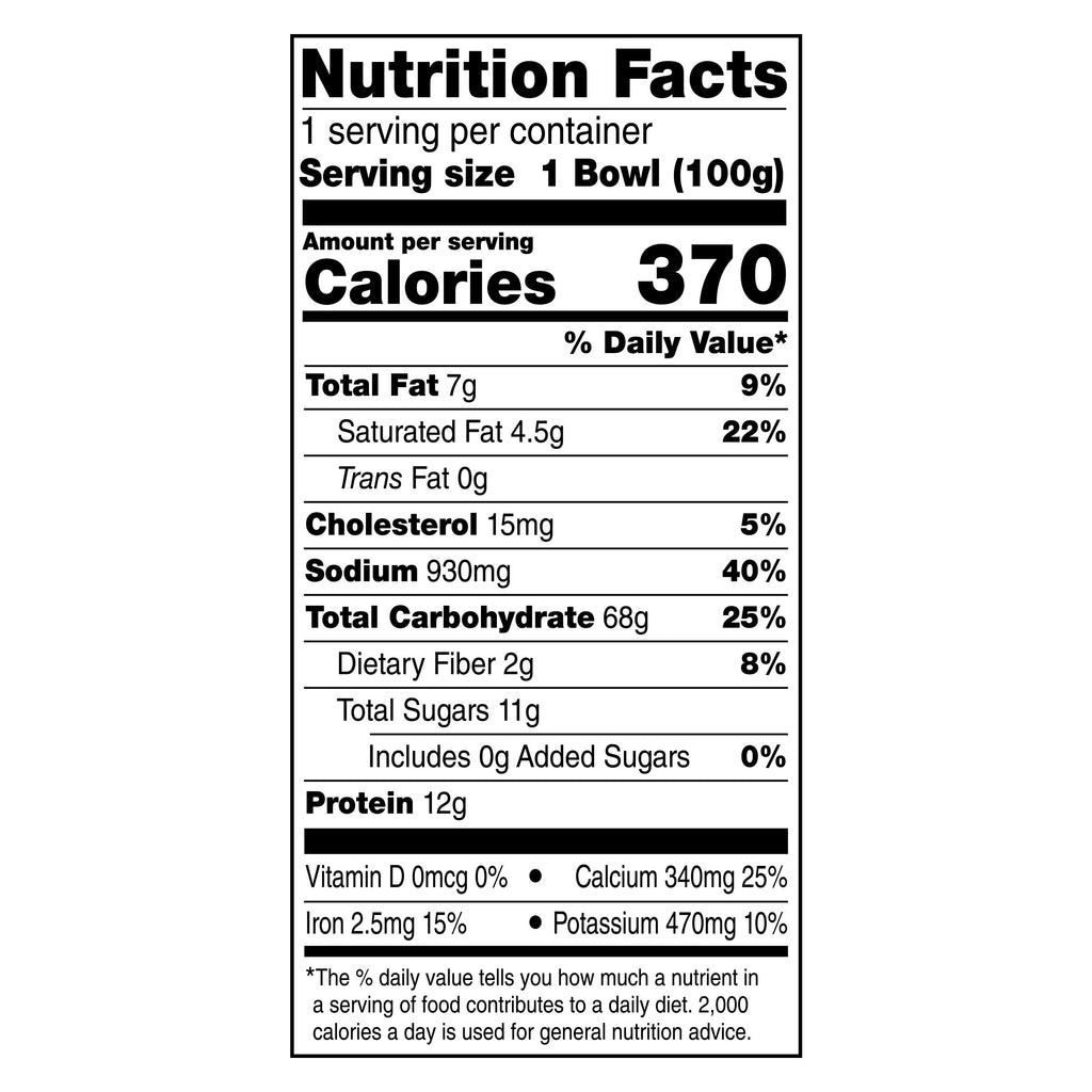 Mac and Cheese Dinner 3.5 oz P123