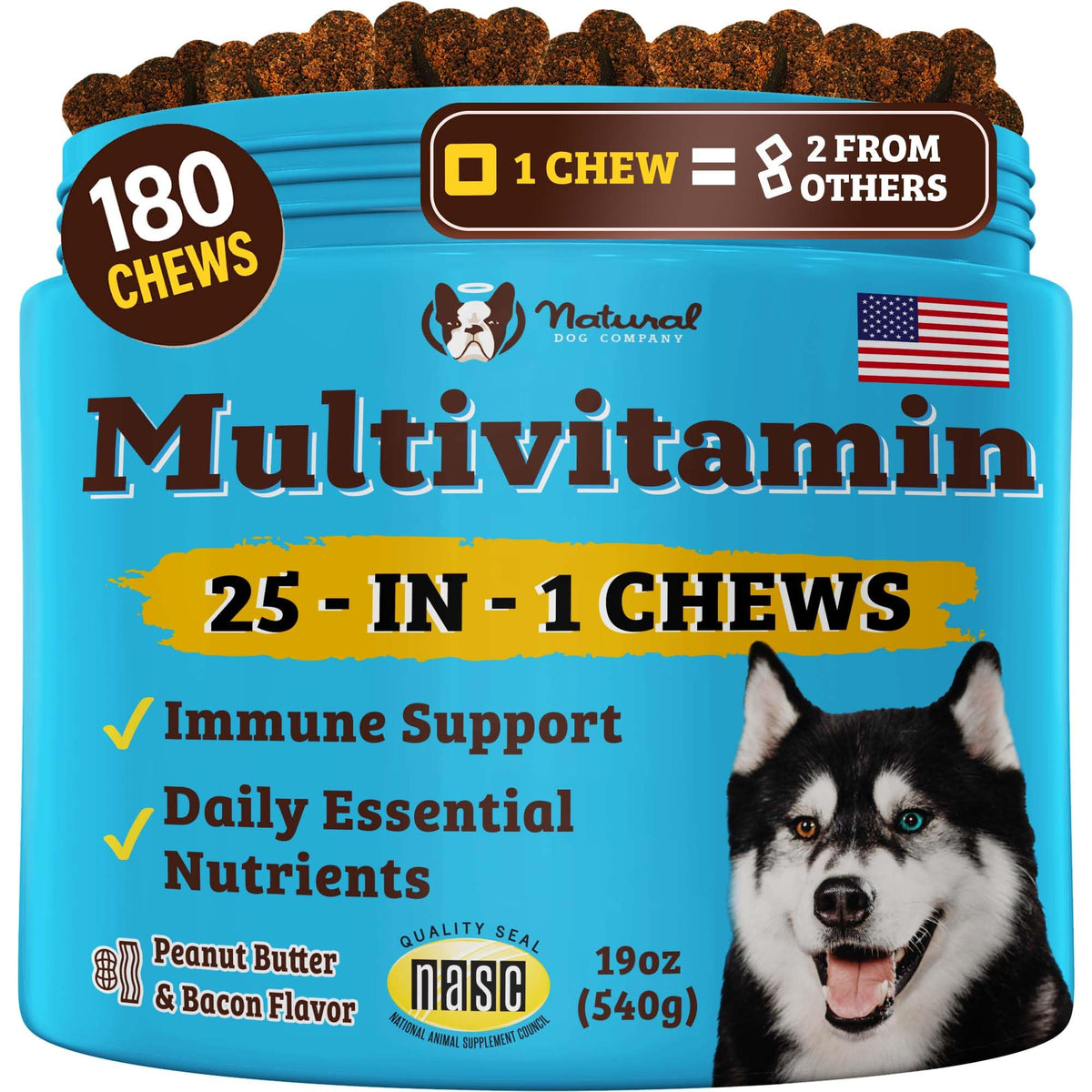 25-in-1 Multivitamin for Dogs 180 Count D7241