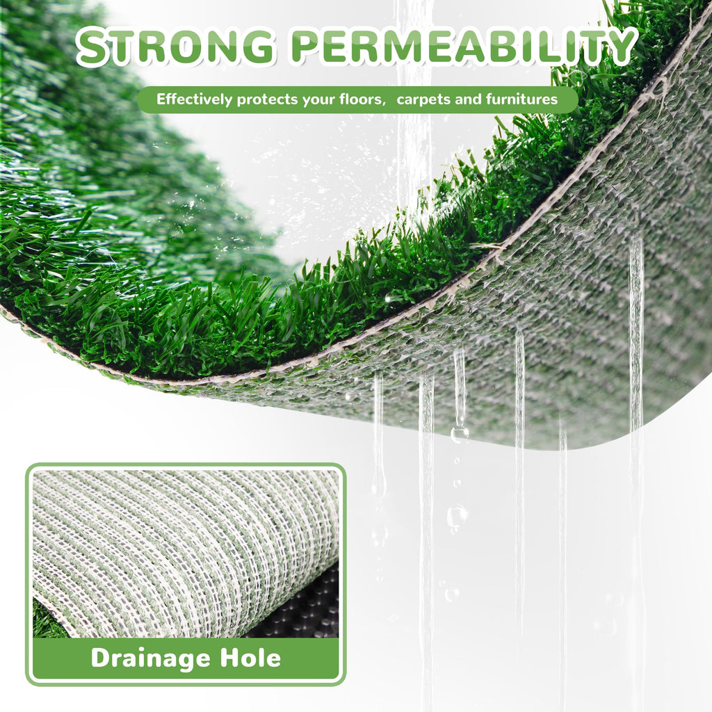25" x 20" Reusable Indoor Dog Potty with Tray and 2 Artificial Grass Pads D132184