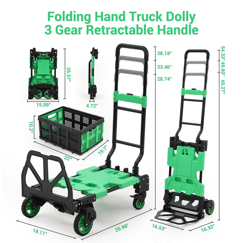 2-in-1 Folding Hand Truck with Basket H50513