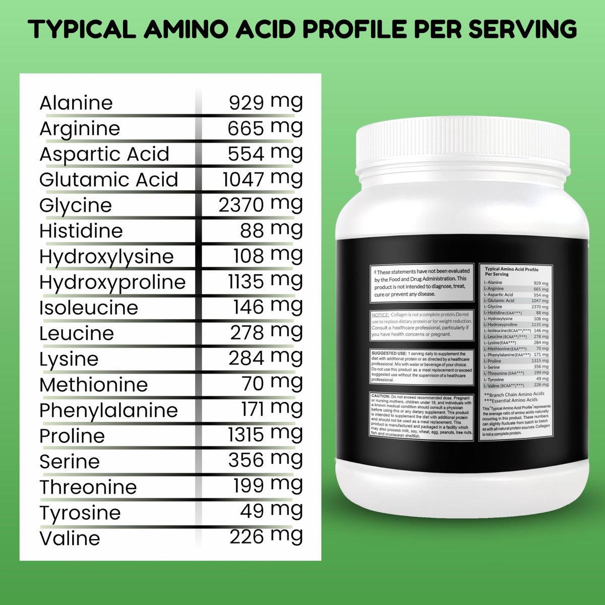Unflavored Hydrolyzed Collagen Peptides Powder 1LB U19009